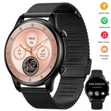 1.53" Round HD Display, Women's Smart Watch With Wireless Calling, Remote Camera, Music Player, Multi-Sport Modes Fitness Tracker, Men's Smart Watch With Stopwatch, Notification, USB Charging - Multicolor - View 4