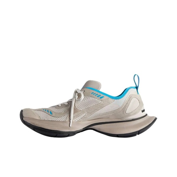  Balenciaga Circuit herrskor med rund tå, snörning, lågt skaft och chunky sula, blå, 793945WFLGY2240