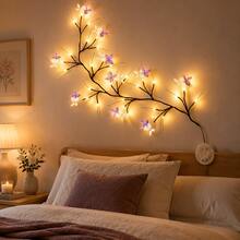 USB Powered Bedroom Decor Ambient Light, Room Decoration, Bedroom LED Butterfly Vine String Lights, Suitable For Outdoor Beach And Indoor Home Decor - Multicolor - View 2