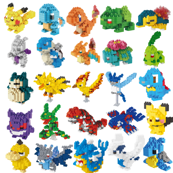 Hasbro Particle Building Blocks Regigigas Kyogre Groudon Room Decor Christmas Educational Toy Assembly Model Anime Character Display Decoration Building Block Decor Birthday Gift Collection Halloween