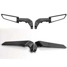 Motorcycle Invisible Wing Rearview Mirror Set, Adjustable Wing-Shaped Rearview Mirrors, Compatible With Kawasaki Z900 Z650 2021 2022 2023 - A - View 3