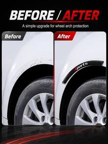 4pcs/Set Drip Glue Carbon Fiber Pattern PVC Material Car Wheel Arch Anti-Collision Strips, Carbon Fiber Appearance Fender Decorative Guard Strips, Universal Scratch-Resistant Body Protection, Car Exterior Accessories - A - View 8