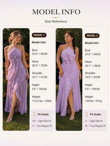 Women's Lightweight Halter Neck Backless Ruffle Mid-Length A-Line Dress, Sleeveless, Suitable For Party, Night Out, Date, Beach Summer Wear Elegant - Purple - View 8