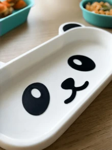 1Pc Cute Panda Jewelry Tray, Store Keys, Glasses & Jewelry, Desktop Storage, Decorative Vanity Ornament, For Entryway, Desk & Bathroom, Adorable Panda‑Face Design, Dual‑Purpose Vanity Storage Plate, Ideal Gift For Panda Lovers - View 7