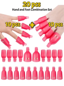 30/20/15/10 cái kẹp tháo móng, nắp kẹp móng acrylic, kẹp tháo sơn gel, kẹp nhựa tháo móng acrylic, dụng cụ vệ sinh tháo móng - Nhiều màu - Xem 34