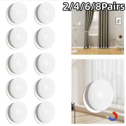 2/4/6/8 Pairs Magnetic Curtain Weights, Plastic Covered Seamless Shower Curtain Magnets, Classic Style, Easy To Use, Shower Organization, Prevent Blowing Around, For Curtains