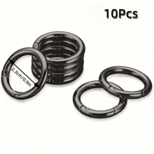5/10/15/20/30 cái móc khóa carabiner tròn bằng kim loại có lò xo mở được, đầu nối móc khóa, phù hợp làm trang sức DIY và phụ kiện cho doanh nghiệp nhỏ - Nhiều màu - View 59