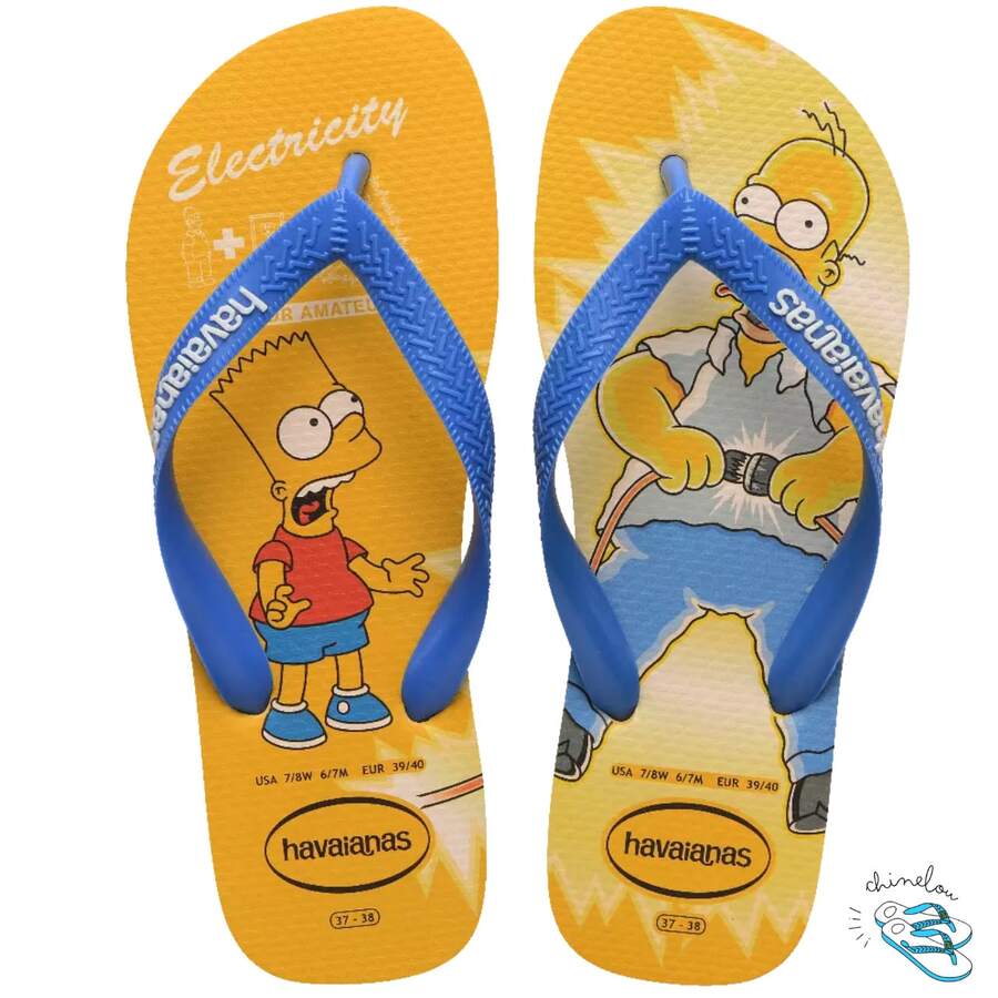 Havaianas Simpsons Casual Men's Original Flip-Flops - 黃卡哈 - 查看 1