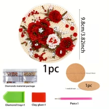 Juego de posavasos de pintura de diamantes 5D DIY, para principiantes, manualidades de pintura y suministros de costura para adultos, adecuado para decoración del hogar, accesorios de boda y recuerdos de fiesta, decoración de Acción de Gracias, Halloween y regalos de Navidad - Posavasos con diamantes de imitación - Ver 7