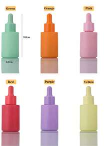 30ml Frosted Glass Dropper Bottle, Refillable Leakproof Travel Size Essential Oil Serum Container, Mini Dispenser, TSA Approved Portable - Multicolor - View 3