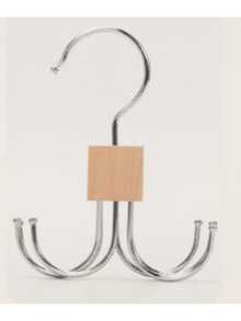 1/2 Packs Belt Hanger, New Large Capacity Multi-Functional Hanger, Rotatable Wooden Cube Design Belt Rack Closet Storage, For Storing Belts, Bras, Vests, Ties, Scarves, Wallets, Stainless Steel Hook - Multicolor - View 11