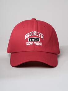 1件中性款 BROOKLYN NEW YORK 棒球帽，輕量透氣可調節防曬棒球帽，適合春秋旅行、健行、騎單車 - 棒球帽 - 查看 24