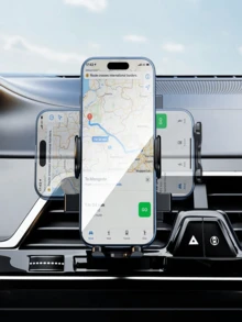 汽車手機支架，通用型手機出風口導航支架，360度旋轉後視鏡面板手機支架，適用於汽車出風口，適用於手機與儀表板安裝，汽車配件，駕駛者必備禮物 - 鏡面面板 - 查看 3