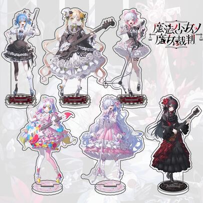 魔法少女 魔女裁判 アクリルスタンドモデルプレート 卸売 アニメフィギュア ヒロ、エマ、アンアン、シェリー、ナノカ、レイア デスク装飾コレクション ファンギフト