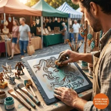 Abstrakte runde Kunstschablone, geeignet zum Malen, Scrapbooking, Collagenkunst und verschiedenen Heimdekorationsprojekten, einschließlich Möbeln, Flur, Boden und Kunsthandwerk. Diese wiederverwendbare Schablone ist perfekt für Leinwandmalerei, Fotos, Bilderrahmen und andere künstlerische Kreationen - E - Übersicht 4
