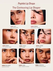 RHODE Set de bálsamo labial Hailey de 3 piezas (incluye delineador de labios, bálsamo labial y rubor). Set de maquillaje. Set de brochas de maquillaje de regalo promocional (6 brochas). Rubor portátil, delineador de labios con péptidos, brillo labial con péptidos. Maquillaje e hidratación para rostro y labios. - pecas+tostada - Ver 5