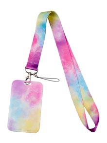 1 Set Glitter Pattern Fashionable Personalized Push-Pull Card Holder, Glitter Pattern Printed Keychain Pendant Bag Charm, Student ID Bus Card Protective Sleeve, Suitable For Office Workers And Students Daily Use - Rectangle - View 7