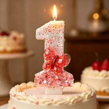 1 pieza Vela de cumpleaños hecha a mano con forma de mariposa roja - Mariposa roja hecha a mano cq - Ver 2