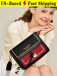 2025 Women's Crocodile - Print Crossbody Bag, Crafted From Premium PU Leather, Boasts A Sophisticated Crocodile - Print Texture. Shoulder Bag,Handbag - 彩色 - 查看 1