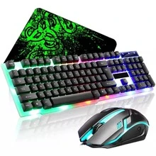 Professional Gaming Keyboard And Mouse Kit With USB Mouse Pad - View 1