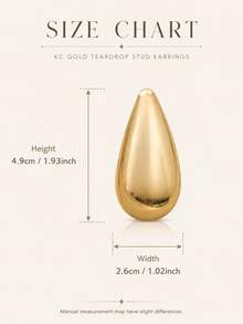 1 Pair Iron Smooth Polished Minimalist 3D Water Drop Shaped Iron Material Earrings - Water Droplets - View 7