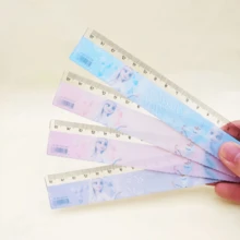 DOBBLE A Set Of 4 Disney Frozen Cute Cartoon Pattern Ruler Sets: 15cm / 5.91inch Acrylic Rulers With Various Designs, Perfect For School, Office, Drawing, Maths, Stationery, Small Gifts, And The New Semester. - A - View 5