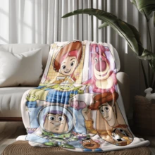 1PC Colorful Hoodie, Buzz Lightyear, Toy Story, Disney All-Star Theme Flannel Printed Blanket, Air Conditioner Cover Blanket - 100% Polyester Knitted Quilted Blanket, Digital Print - Comfortable Bedding Suitable For All Seasons, Perfect For Napping, Camping, Travel - Ideal Gift For Friends And Family, Comfortable Flannel Blanket - Multiple Sizes Available, Ultra Soft, Suitable For Sofa/Bed, Essential For All Seasons, Perfect For Daily Relaxation On The Sofa - Multicolor - View 4