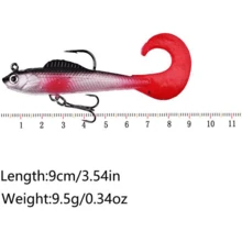 1/6pcs Realistic Lead Fish Fishing Lures Silicone Soft Bait - Suitable For Sea Bass, Spoonfish, Pike And Carp Fishing - Multicolor - View 3