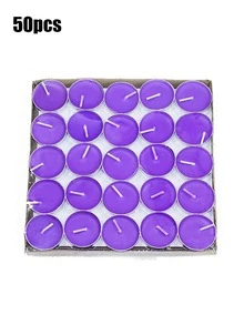 1pc/50pcs/100pcs [母親節創意蠟燭架] 50pcs/盒 2小時持續燃燒蠟燭，母親節求婚、告白、生日創意DIY心形蠟燭、蠟燭架、茶蠟、婚禮裝飾、飯店裝飾、拍照道具、浴室配件、浴室裝飾 - 彩色 - 查看 26