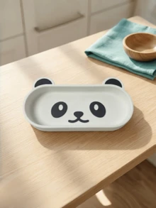 1Pc Cute Panda Jewelry Tray, Store Keys, Glasses & Jewelry, Desktop Storage, Decorative Vanity Ornament, For Entryway, Desk & Bathroom, Adorable Panda‑Face Design, Dual‑Purpose Vanity Storage Plate, Ideal Gift For Panda Lovers - View 10