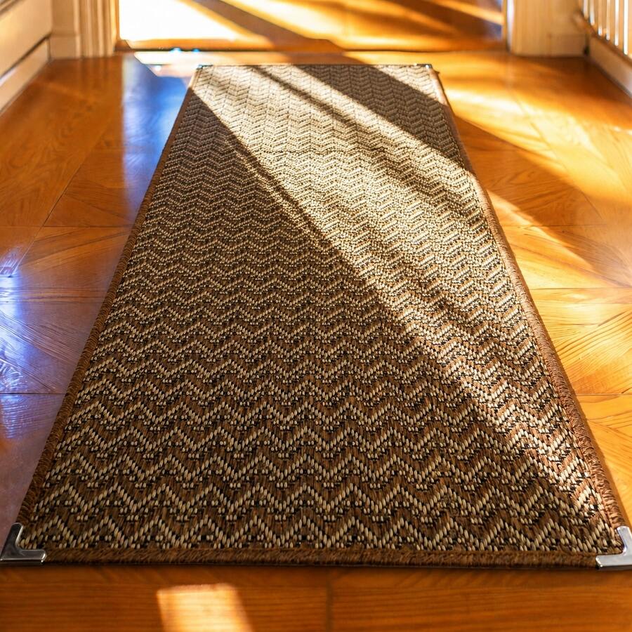 Non-Slip Sisal Runner Rug For Kitchen, Hallway, Bedroom, 1.50m X 50cm - 紅陶 - 查看 1