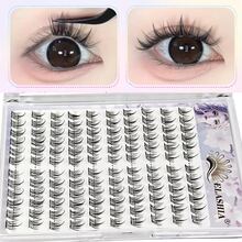 New 10-Pack Glue-Free Sunflower Cluster False Eyelashes, Soft Fairy-Style Natural Realistic Segmented Lashes, Suitable For Beginners, Princess Big Eye Daily Makeup - View 7