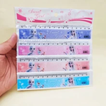 DOBBLE A Set Of 4 Disney Frozen Cute Cartoon Pattern Ruler Sets: 15cm / 5.91inch Acrylic Rulers With Various Designs, Perfect For School, Office, Drawing, Maths, Stationery, Small Gifts, And The New Semester. - A - View 2