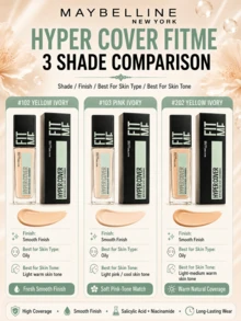 Maybelline 美寶蓮訂製粉底液無瑕版 202,分30ml和18ml兩種規格,添加水楊酸與菸鹼醯胺,控油細膩膚質,質地輕薄服帖。高遮瑕力輕鬆遮蓋痘印、泛紅瑕疵,反覆疊塗不厚重,打造柔霧霧面妝面。長效持妝防暗沉,黃皮日常底妝優選,通勤、油皮上妝適配。 - 客製化粉底液無瑕版 202 - 查看 4