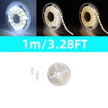 3-65.6ft 5V USB 3-Color LED Light Strip, Dimmable, With Button Switch Color Temperature Adjustment, Cuttable, Self-Adhesive Tape Light, Suitable For Bedroom, TV, Kitchen, Game Room, Living Room, Home Decor, Wardrobe, Shelf - Three Color Temperatures - View 12
