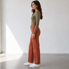 Wide Leg Feminine Lisa - Burnt Orange - View 2
