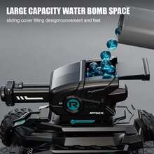 RC Tank With Bullet Launcher, Gift For Kids Car - 黑色 - 查看 4