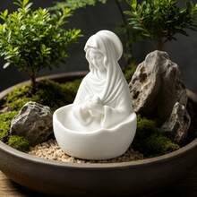 1pc Heart-Shaped Female Deity Statue, Perfect As Bonsai, Potted Plant, Aquarium Decor, Study Or Bedroom Desk Decorative Sculpture - Ideal Birthday Or Graduation Gift - Single Piece - View 3