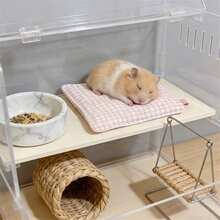 1pc Pet Mat Rabbit Bedding, Rabbit Winter Warm Bedding, All-Season Small Pet (E.G. Hamster, Rabbit, Guinea Pig) Sleeping Bed - Multicolor - View 7