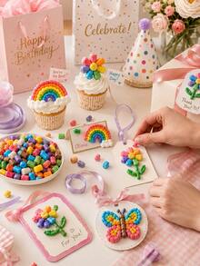 Magic Beads: Party Favors - DIY Craft Materials Suitable For Children, Perfect For Birthday Parties. Make Your Own Hydrating Corn Beads - Magical Handmade Beads For Kids. These Colorful, Educational Construction Toys Are Great For Classroom Crafts, Party Favors, And Family Fun. - Multicolor - View 3
