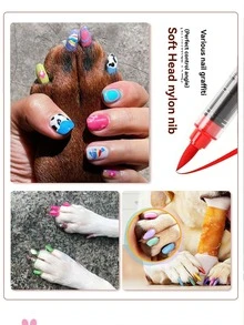 12pcs Dog Nail Polish Pens Quick Dry 12 Colors Pet Nail Polish For Dogs Or Cats Easy Application Dog Nail Polish Fast Dry Dog Polish - Great Dog Accessories Puppy Nail Polish Set - Multicolor - View 7