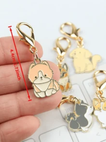 5pcs Cute Dog Keychain Pendant, Suitable As A Lucky Gift For Family - Multicolor - View 7