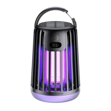 Solar Mosquito Killer Lamp, Electric Shock Mosquito Killer Lamp 2000mAh, Tabletop Or Wall-Mounted Nightlight, Solar/USB-C Dual Charging, Outdoor Garden, Camping, Household, Indoor Mosquito Killer Lamp, Removable And Cleanable - Multicolor - View 3