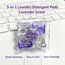 5D Function Lavender Laundry Pods 30pcs/Bag 60pcs/Tub Effective Stain Removal Daily Clothing Washing Liquid - Liquid - View 2