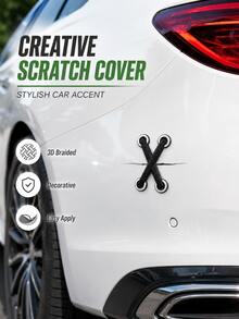 Universal 3D Shoelace Style Car Sticker, Scratch Cover Decorative Decal, Self-Adhesive Modified Body Graphic Accessory For Automobile, Motorcycle And Electric Scooter Exterior Refit - A - View 7