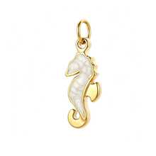 1pc Gold Seahorse Pendant Colorful Seahorse Shaped Charm Accessory Suitable For Necklace Bracelet Earrings Decoration Versatile Fashion - Multicolor - View 7
