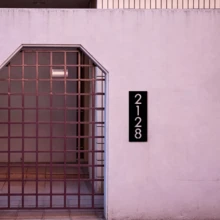 6 Sizes Available! Black Metal House Number Plate - Vertical Residential Address Plaque - Customized Address Number - Modern Address Plate - House Number Sign - Galvanized Metal Number Plate - Black - View 7