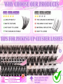 Faux cils en grappes 20D Wispy, légers et moelleux, grappes de cils individuelles DIY, boucle D, longueur mixte 8-16 mm, extensions de cils à bande fine segmentée, volume naturel, faux cils réutilisables, conviennent aux débutants pour le maquillage quotidien, les rendez-vous, les fêtes et les mariages - Voir 5