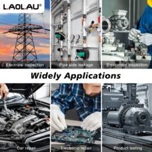 LAOLAU S-M8 Handheld Infrared Thermal Imager, -20℃~800℃, 2.8-Inch 240*320 LCD, 6 Color Palettes, 6 Languages, LED Light, Temperature Alarm, Adjustable Emissivity, 2000mAh Battery, USB+8GB TF Card, Suitable For Circuit, Pipe, Industrial And HVAC Temperature Detection - Black - View 11