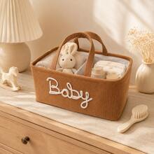 1pc Letter Diaper Storage Basket, Newborn Diaper Storage Box, Suitable For Nursery Use, Baby Shower Gift - Multicolor - View 12